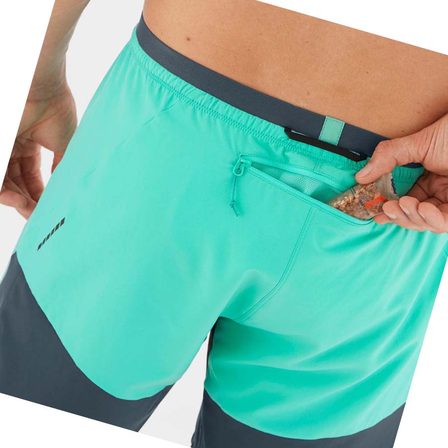 Bermudas Salomon CROSS 7'' NO LINER Hombre Verde Menta | MX 3173MQZ